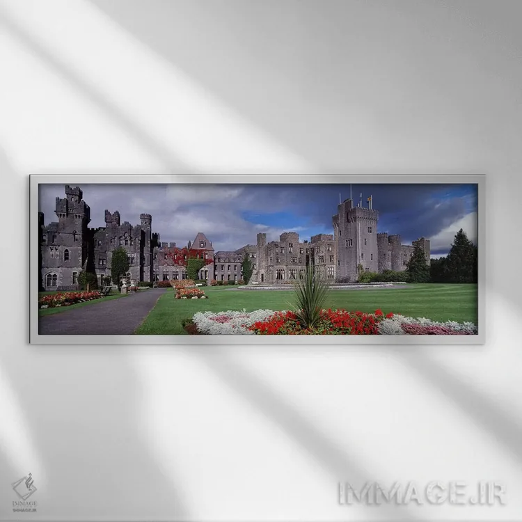 تابلو County Galway, Connacht Province, Republic Of Ireland,قلعه اشفورد، شهرستان گالوی، استان کانات، جمهوری ایرلند اثر پانورامیک ایمجز (استودیو عکاسی عریض) - نمای قابدار سفید