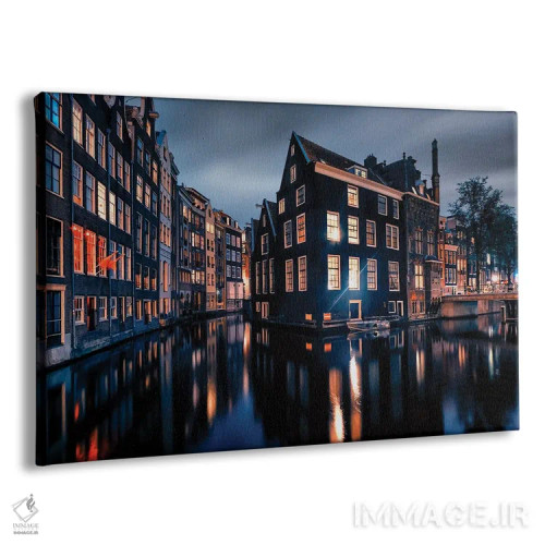 تابلو آمستردام در شب اثر مانجیک پیکچرز (استودیو عکاسی یا فیلمسازی) - نمای پرسپکتیو محصول