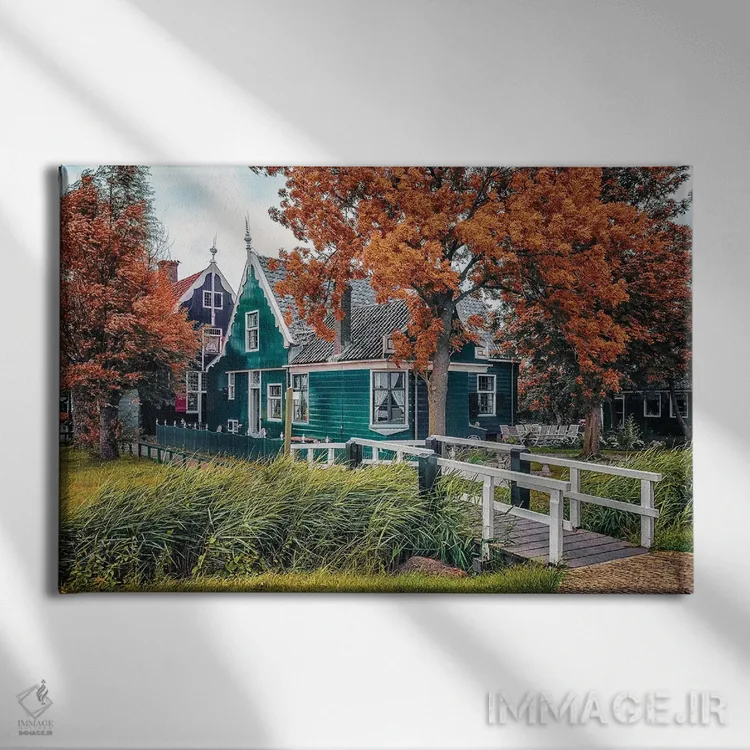 تابلو خانهٔ هلندی اثر مانجیک پیکچرز (استودیو عکاسی یا فیلمسازی) - نمای روبهرو روی دیوار