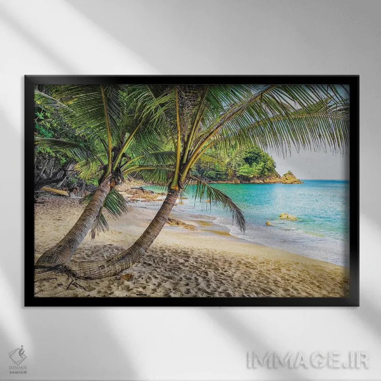 تابلو ساحل بانانا اثر مانجیک پیکچرز (استودیو عکاسی یا فیلمسازی) - نمای قابدار مشکی