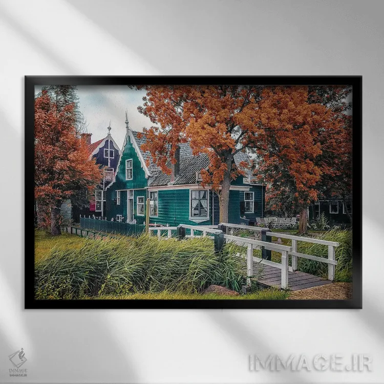 تابلو خانهٔ هلندی اثر مانجیک پیکچرز (استودیو عکاسی یا فیلمسازی) - نمای قابدار مشکی