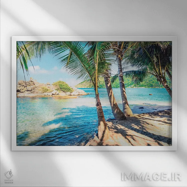 تابلو ساحل یانوی (تایلند) اثر مانجیک پیکچرز (استودیو عکاسی یا فیلمسازی) - نمای قابدار سفید