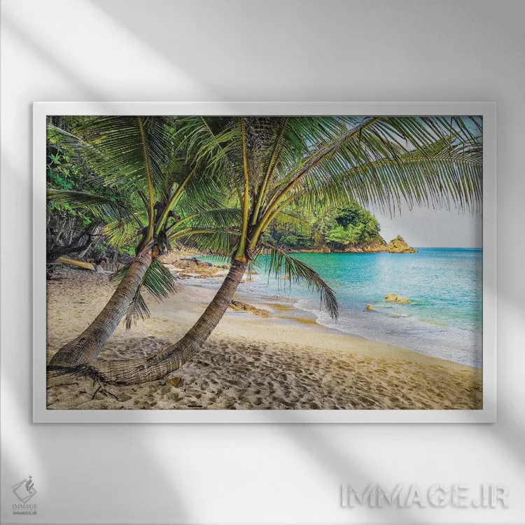 تابلو ساحل بانانا اثر مانجیک پیکچرز (استودیو عکاسی یا فیلمسازی) - نمای قابدار سفید