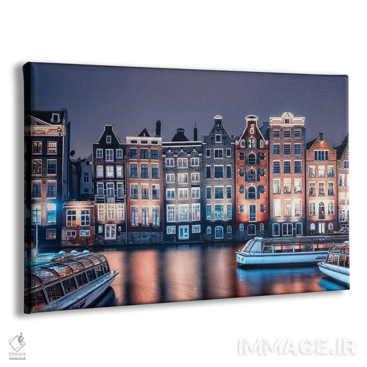 تابلو غروب دامراک (آمستردام) اثر مانجیک پیکچرز (استودیو عکاسی یا فیلمسازی) - نمای پرسپکتیو محصول