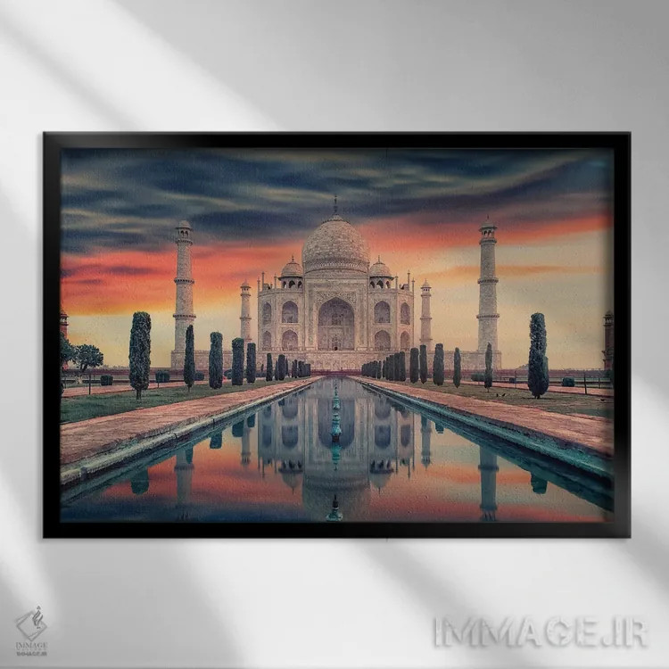 تابلو طلوع آفتاب هند اثر مانجیک پیکچرز (استودیو عکاسی یا فیلمسازی) - نمای قابدار مشکی