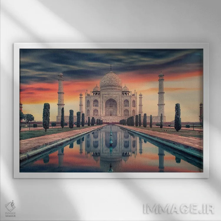 تابلو طلوع آفتاب هند اثر مانجیک پیکچرز (استودیو عکاسی یا فیلمسازی) - نمای قابدار سفید