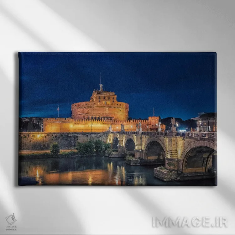 تابلو سنت آنجلو در شب اثر مانجیک پیکچرز (استودیو عکاسی یا فیلمسازی) - نمای روبهرو روی دیوار