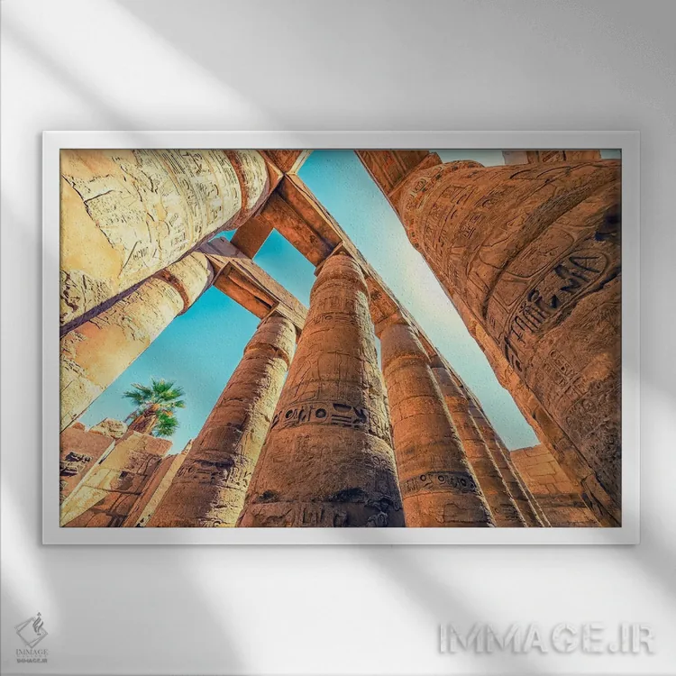 تابلو معماری کارناک (مصر) اثر مانجیک پیکچرز (استودیو عکاسی یا فیلمسازی) - نمای قابدار سفید