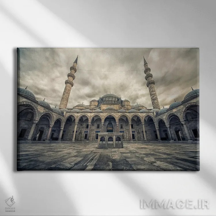 تابلو مسجد سلطان احمد (استانبول) اثر مانجیک پیکچرز (استودیو عکاسی یا فیلمسازی) - نمای روبهرو روی دیوار
