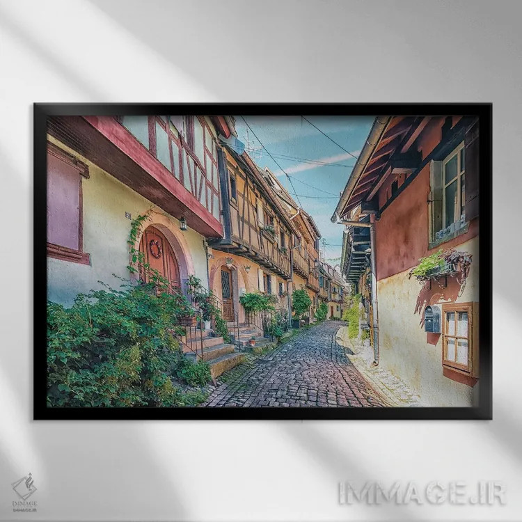 تابلو خیابان آلزاس اثر مانجیک پیکچرز (استودیو عکاسی یا فیلمسازی) - نمای قابدار مشکی