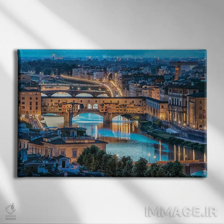 تابلو فلورانس در غروب اثر مانجیک پیکچرز (استودیو عکاسی یا فیلمسازی) - نمای روبهرو روی دیوار