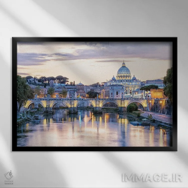 تابلو رم بنفش اثر مانجیک پیکچرز (استودیو عکاسی یا فیلمسازی) - نمای قابدار مشکی