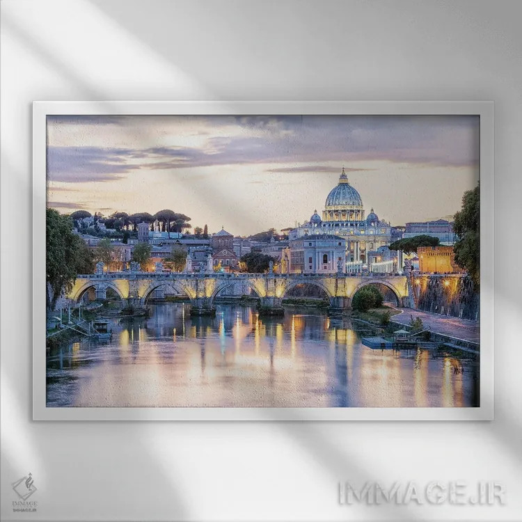 تابلو رم بنفش اثر مانجیک پیکچرز (استودیو عکاسی یا فیلمسازی) - نمای قابدار سفید