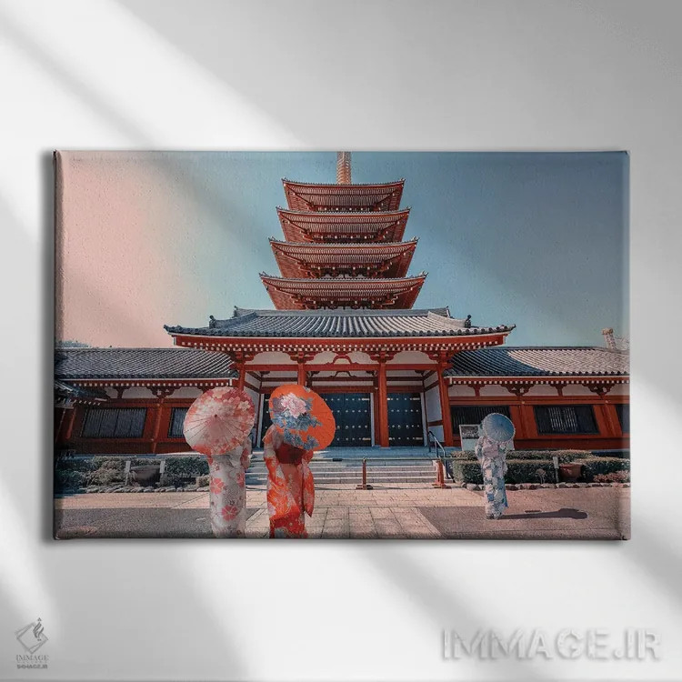 تابلو معبد سنسوجی اثر مانجیک پیکچرز (استودیو عکاسی یا فیلمسازی) - نمای روبهرو روی دیوار
