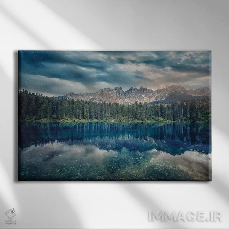 تابلو دولومیتها در غروب اثر مانجیک پیکچرز (استودیو عکاسی یا فیلمسازی) - نمای روبهرو روی دیوار