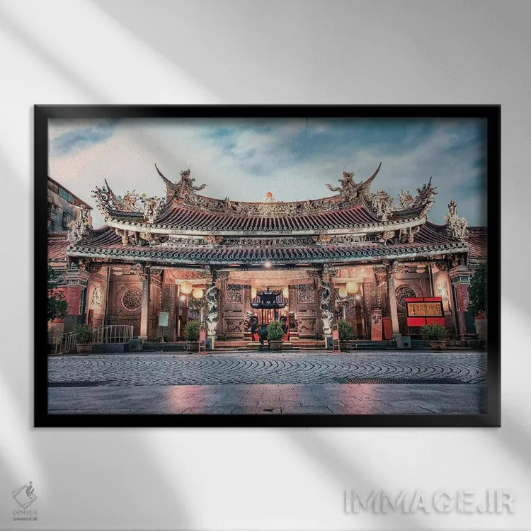 تابلو معبد دالونگدونگ بائوآن اثر مانجیک پیکچرز (استودیو عکاسی یا فیلمسازی) - نمای قابدار مشکی