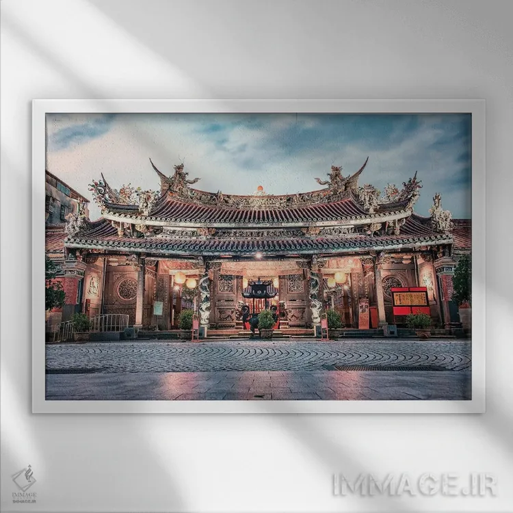 تابلو معبد دالونگدونگ بائوآن اثر مانجیک پیکچرز (استودیو عکاسی یا فیلمسازی) - نمای قابدار سفید