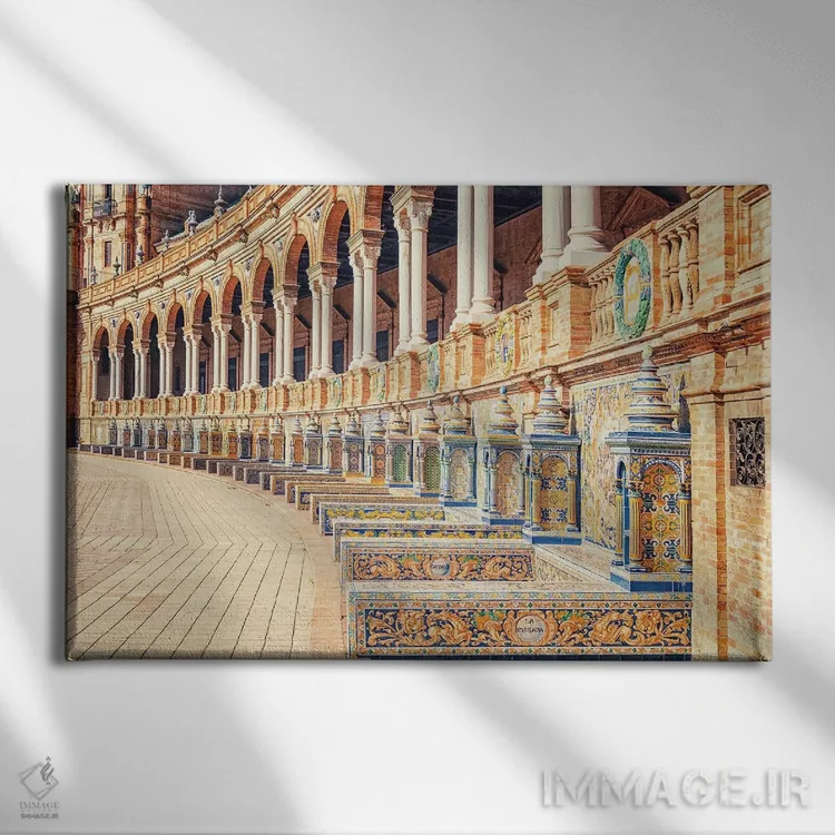 تابلو معماری شهر سویا اثر مانجیک پیکچرز (استودیو عکاسی یا فیلمسازی) - نمای روبهرو روی دیوار