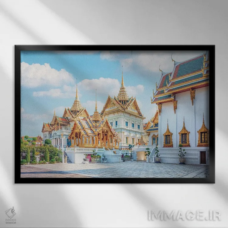 تابلو کاخ سلطنتی بانکوک اثر مانجیک پیکچرز (استودیو عکاسی یا فیلمسازی) - نمای قابدار مشکی