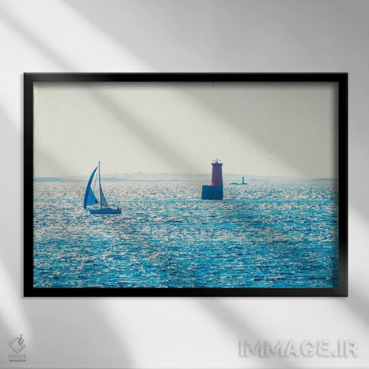 تابلو نمای اقیانوس اثر مانجیک پیکچرز (استودیو عکاسی یا فیلمسازی) - نمای قابدار مشکی