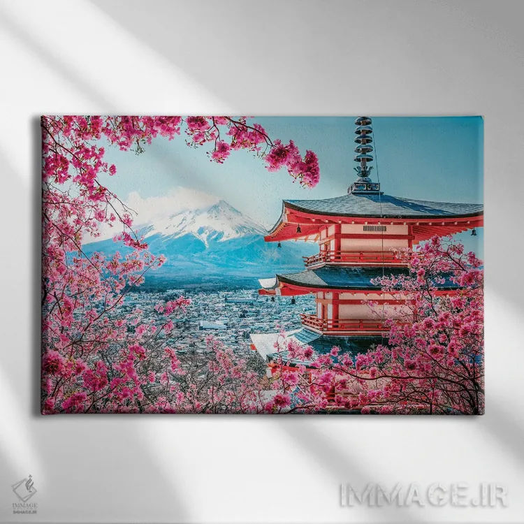 تابلو منظره ژاپنی اثر مانجیک پیکچرز (استودیو عکاسی یا فیلمسازی) - نمای روبهرو روی دیوار