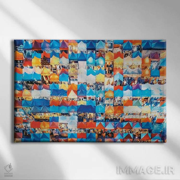 تابلو بازار رنگارنگ اثر مانجیک پیکچرز (استودیو عکاسی یا فیلمسازی) - نمای روبهرو روی دیوار