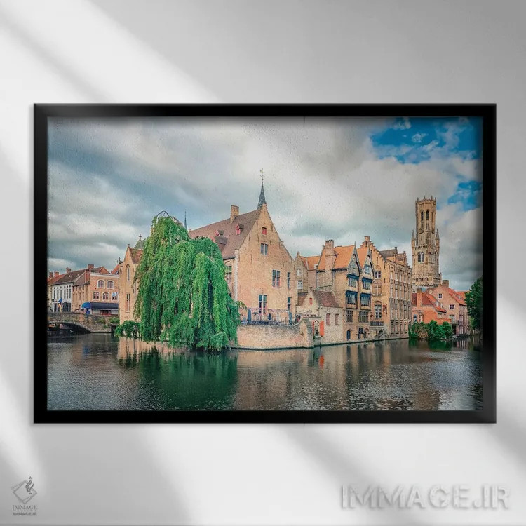 تابلو بروژ (Brugge) اثر مانجیک پیکچرز (استودیو عکاسی یا فیلمسازی) - نمای قابدار مشکی