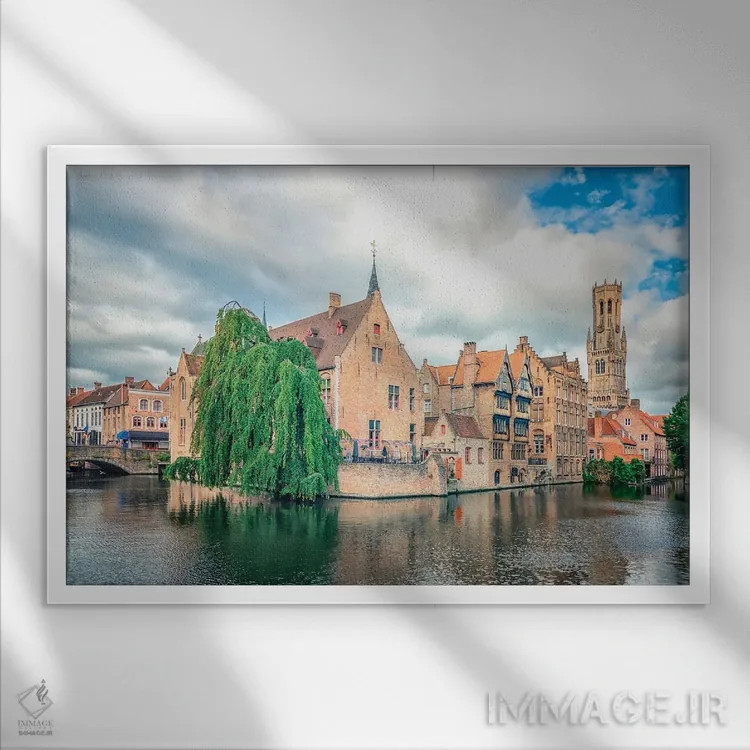 تابلو بروژ (Brugge) اثر مانجیک پیکچرز (استودیو عکاسی یا فیلمسازی) - نمای قابدار سفید