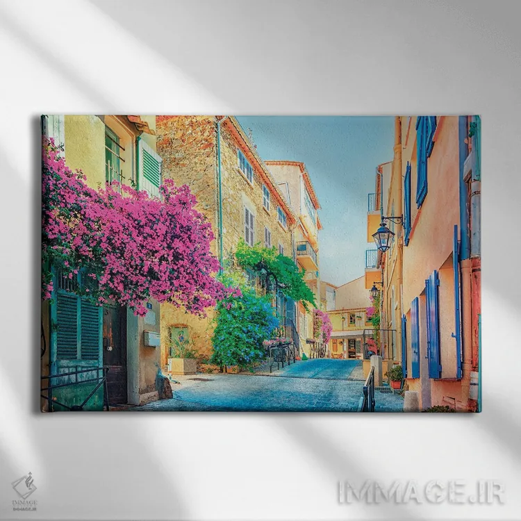 تابلو سن تروپه اثر مانجیک پیکچرز (استودیو عکاسی یا فیلمسازی) - نمای روبهرو روی دیوار