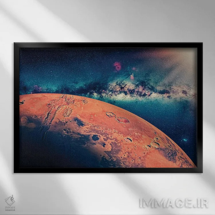 تابلو سیاره مریخ اثر مانجیک پیکچرز (استودیو عکاسی یا فیلمسازی) - نمای قابدار مشکی