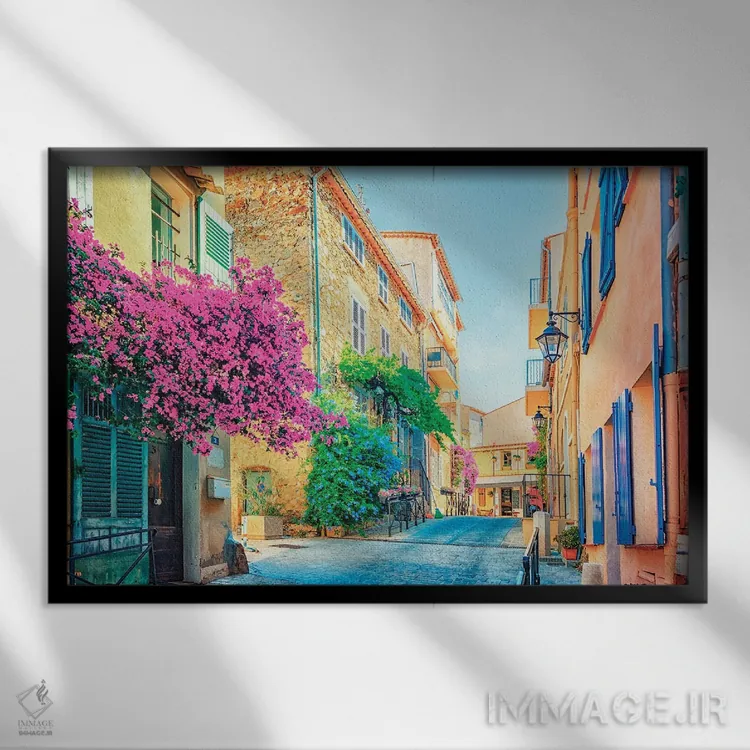 تابلو سن تروپه اثر مانجیک پیکچرز (استودیو عکاسی یا فیلمسازی) - نمای قابدار مشکی