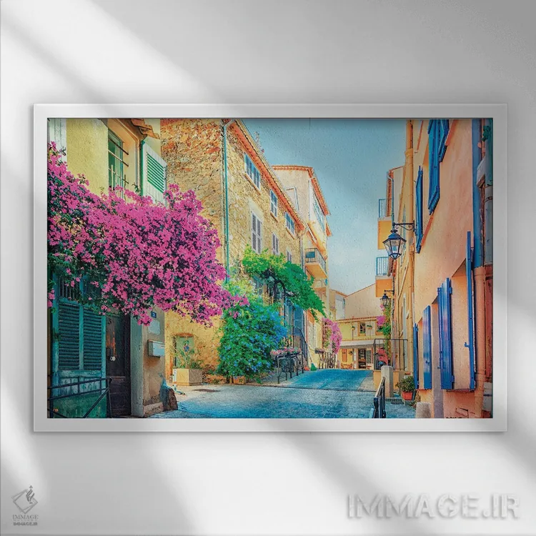 تابلو سن تروپه اثر مانجیک پیکچرز (استودیو عکاسی یا فیلمسازی) - نمای قابدار سفید