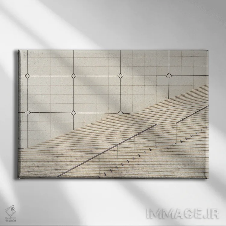 تابلو شهر هندسی اثر مانجیک پیکچرز (استودیو عکاسی یا فیلمسازی) - نمای روبهرو روی دیوار