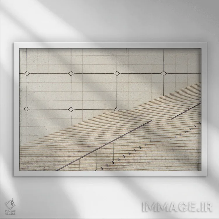تابلو شهر هندسی اثر مانجیک پیکچرز (استودیو عکاسی یا فیلمسازی) - نمای قابدار سفید