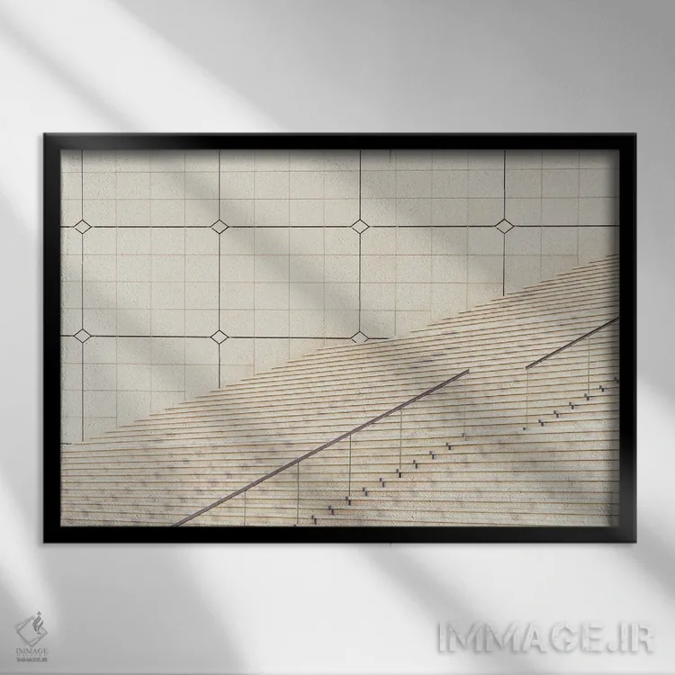 تابلو شهر هندسی اثر مانجیک پیکچرز (استودیو عکاسی یا فیلمسازی) - نمای قابدار مشکی