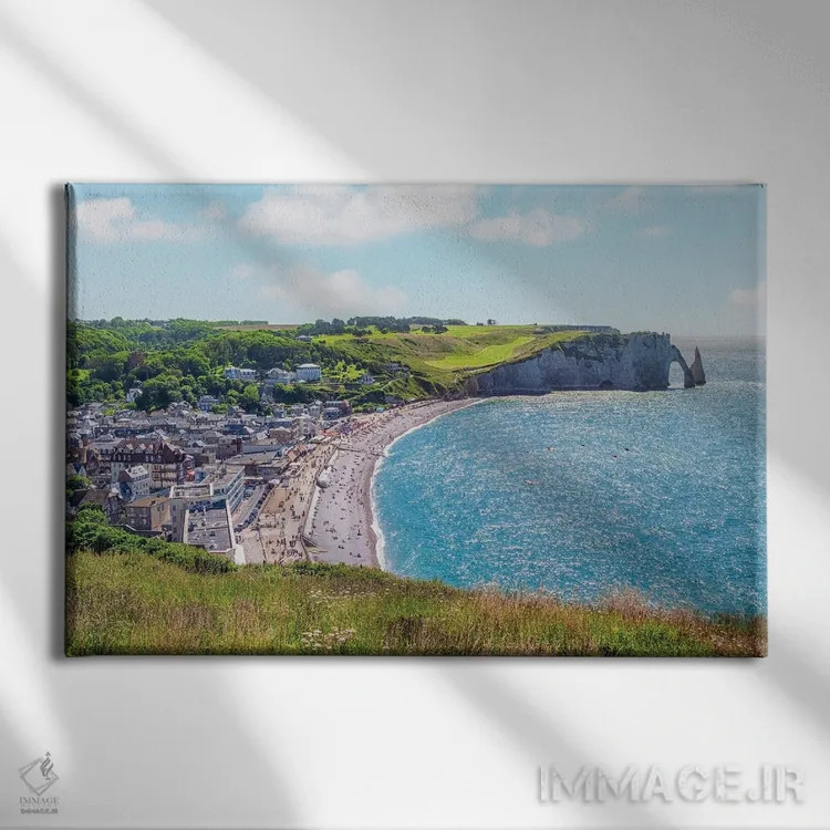 تابلو منظره اترتا (Etretat) اثر مانجیک پیکچرز (استودیو عکاسی یا فیلمسازی) - نمای روبهرو روی دیوار