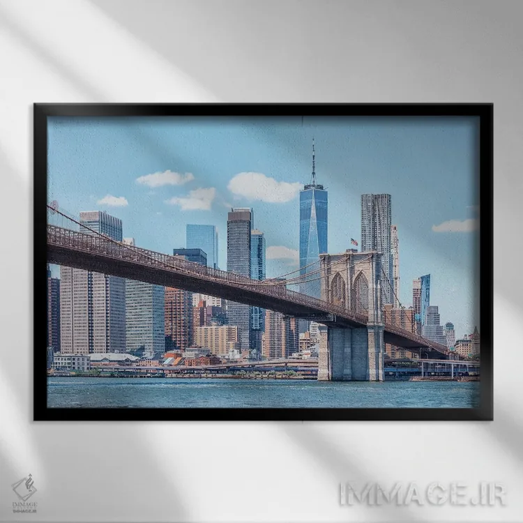 تابلو پل بروکلین اثر مانجیک پیکچرز (استودیو عکاسی یا فیلمسازی) - نمای قابدار مشکی
