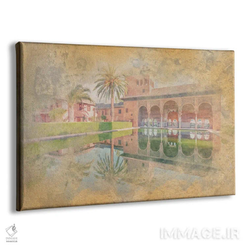 تابلو آبرنگ الحمرا (کاخ الحمرا) اثر مانجیک پیکچرز (استودیو عکاسی یا فیلمسازی) - نمای پرسپکتیو محصول