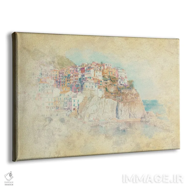 تابلو آبرنگ مانارولا (روستایی در ایتالیا) اثر مانجیک پیکچرز (استودیو عکاسی یا فیلمسازی) - نمای پرسپکتیو محصول