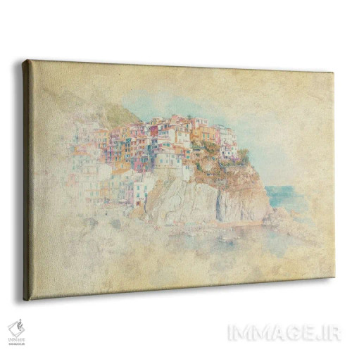 تابلو آبرنگ مانارولا (روستایی در ایتالیا) اثر مانجیک پیکچرز (استودیو عکاسی یا فیلمسازی) - نمای پرسپکتیو محصول