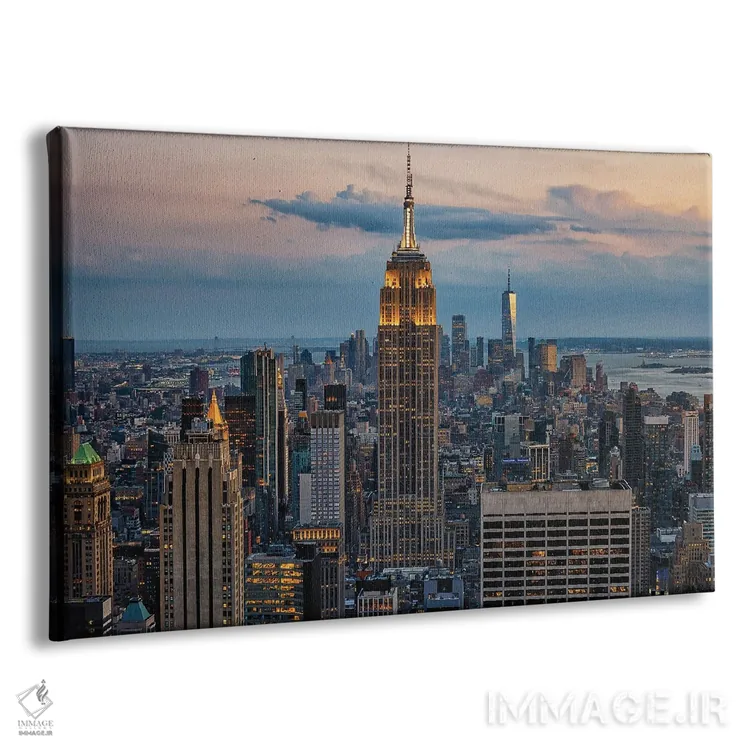 تابلو ساختمان امپایر استیت در غروب اثر مانجیک پیکچرز (استودیو عکاسی یا فیلمسازی) - نمای پرسپکتیو محصول