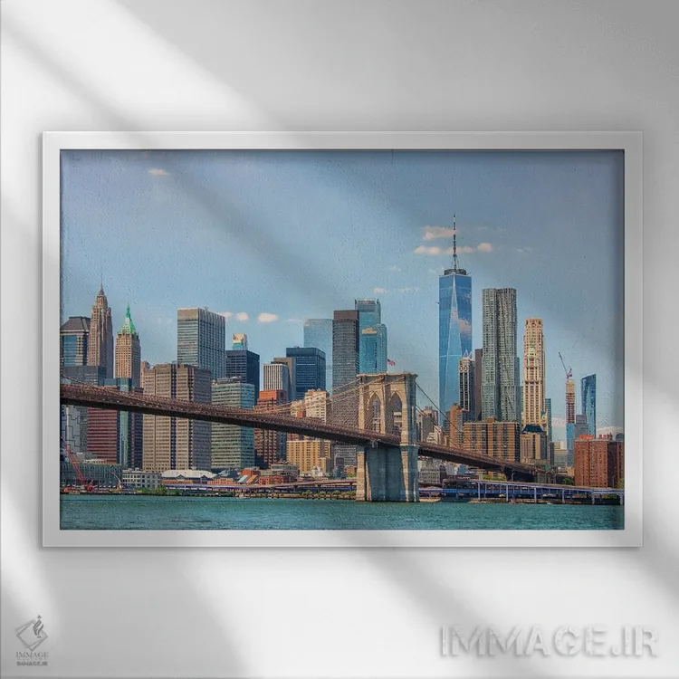 تابلو افق منهتن اثر مانجیک پیکچرز (استودیو عکاسی یا فیلمسازی) - نمای قابدار سفید