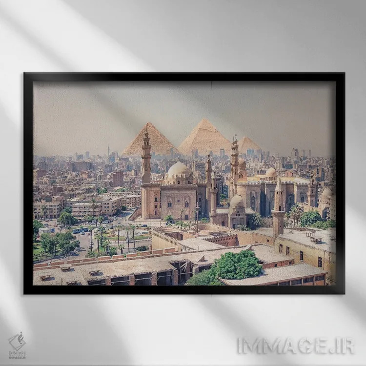 تابلو نمای قاهره اثر مانجیک پیکچرز (استودیو عکاسی یا فیلمسازی) - نمای قابدار مشکی