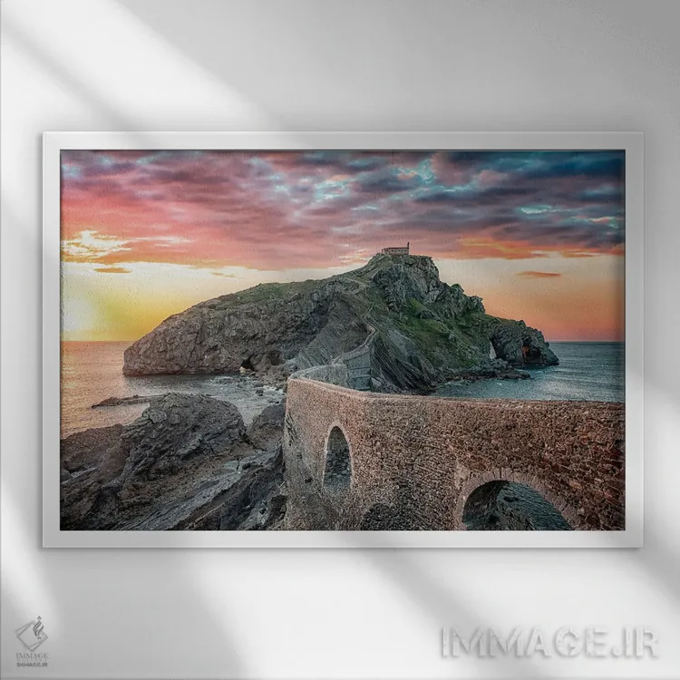 تابلو غروب سان خوآن (پورتوریکو) اثر مانجیک پیکچرز (استودیو عکاسی یا فیلمسازی) - نمای قابدار سفید