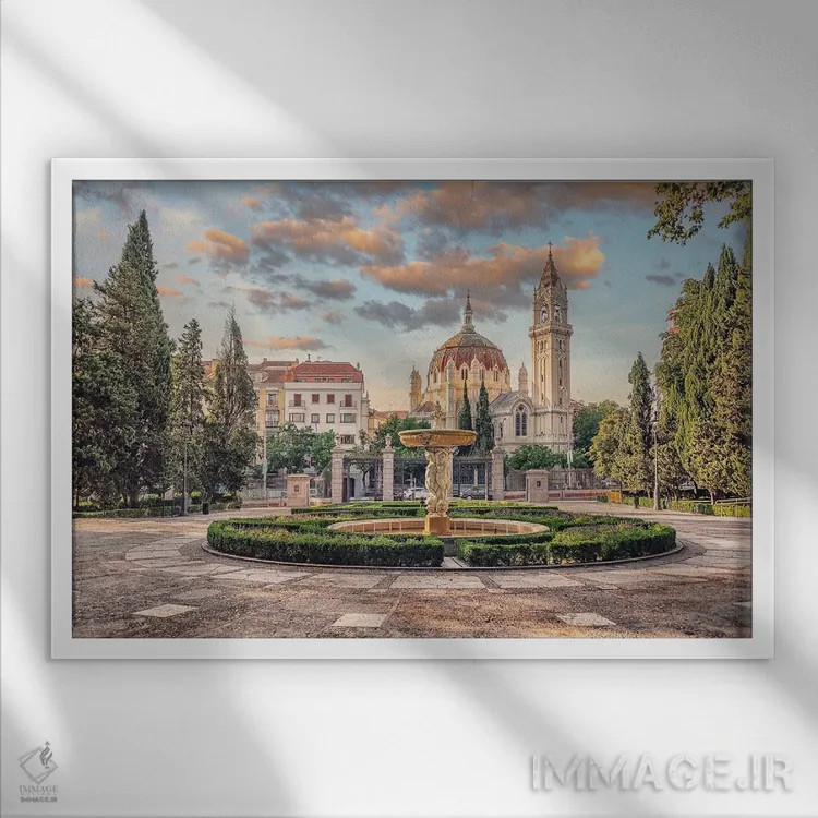 تابلو فوئنته د لاس کواترو گراسیا (فواره چهار نعمت، اسپانیا) اثر مانجیک پیکچرز (استودیو عکاسی یا فیلمسازی) - نمای قابدار سفید