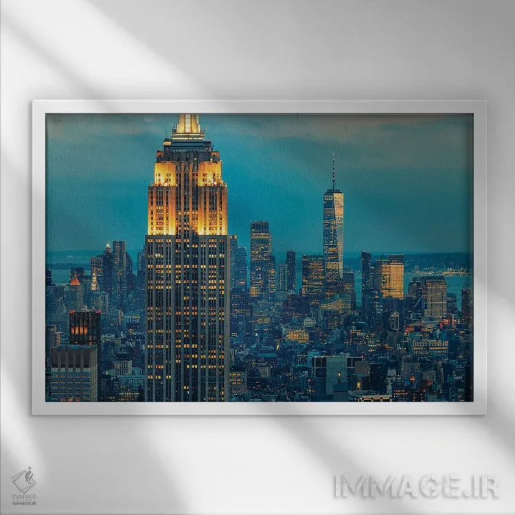 تابلو گرگومیش نیویورک اثر مانجیک پیکچرز (استودیو عکاسی یا فیلمسازی) - نمای قابدار سفید
