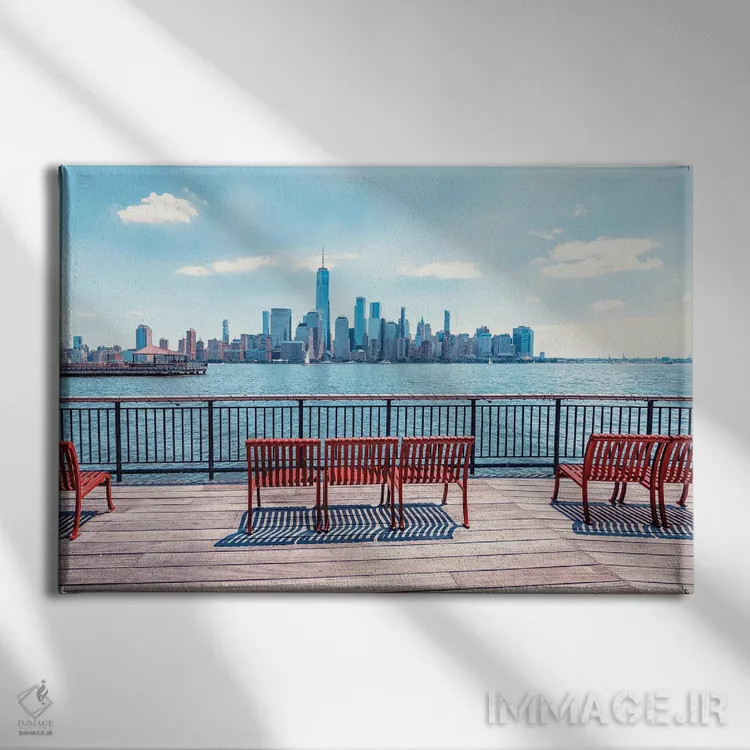 تابلو شهر جِرسی (ایالت نیوجرسی) اثر مانجیک پیکچرز (استودیو عکاسی یا فیلمسازی) - نمای روبهرو روی دیوار