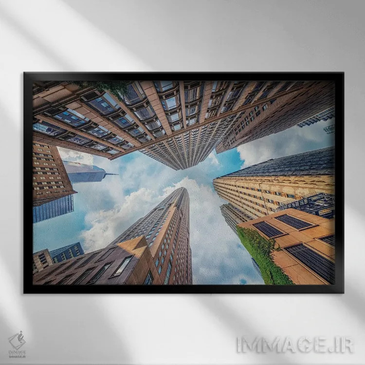 تابلو نگاه کردن به آسمان اثر مانجیک پیکچرز (استودیو عکاسی یا فیلمسازی) - نمای قابدار مشکی