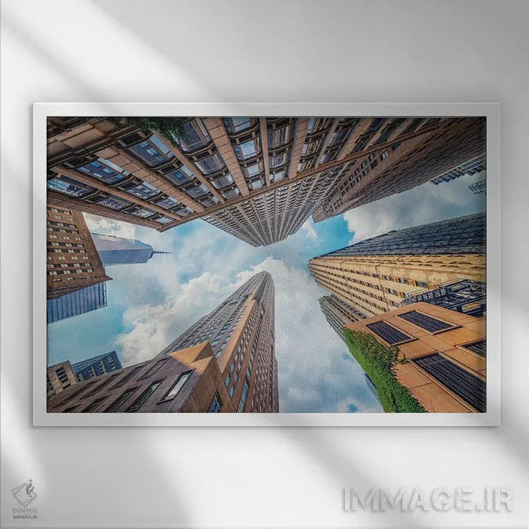 تابلو نگاه کردن به آسمان اثر مانجیک پیکچرز (استودیو عکاسی یا فیلمسازی) - نمای قابدار سفید