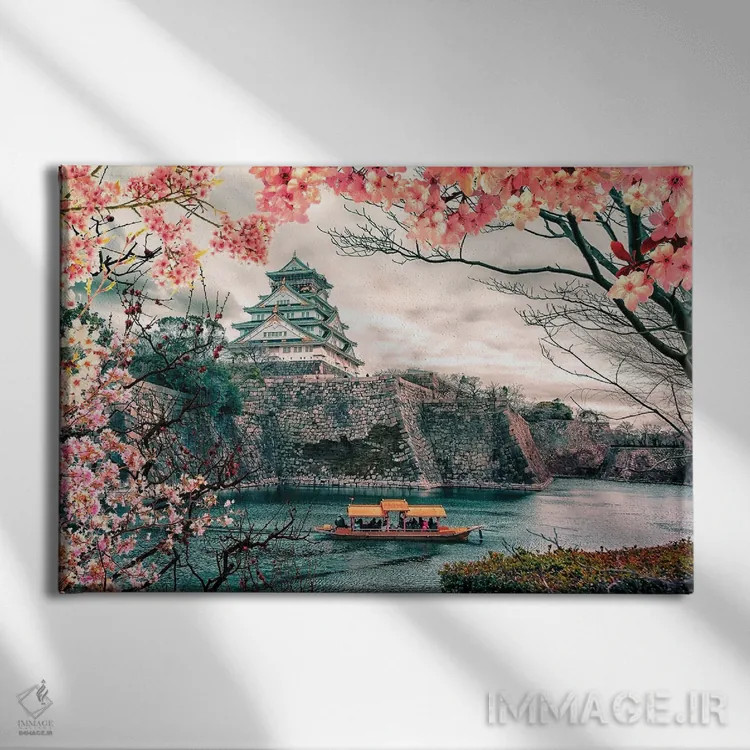 تابلو شکوفه گیلاس در اوزاکا اثر مانجیک پیکچرز (استودیو عکاسی یا فیلمسازی) - نمای روبهرو روی دیوار